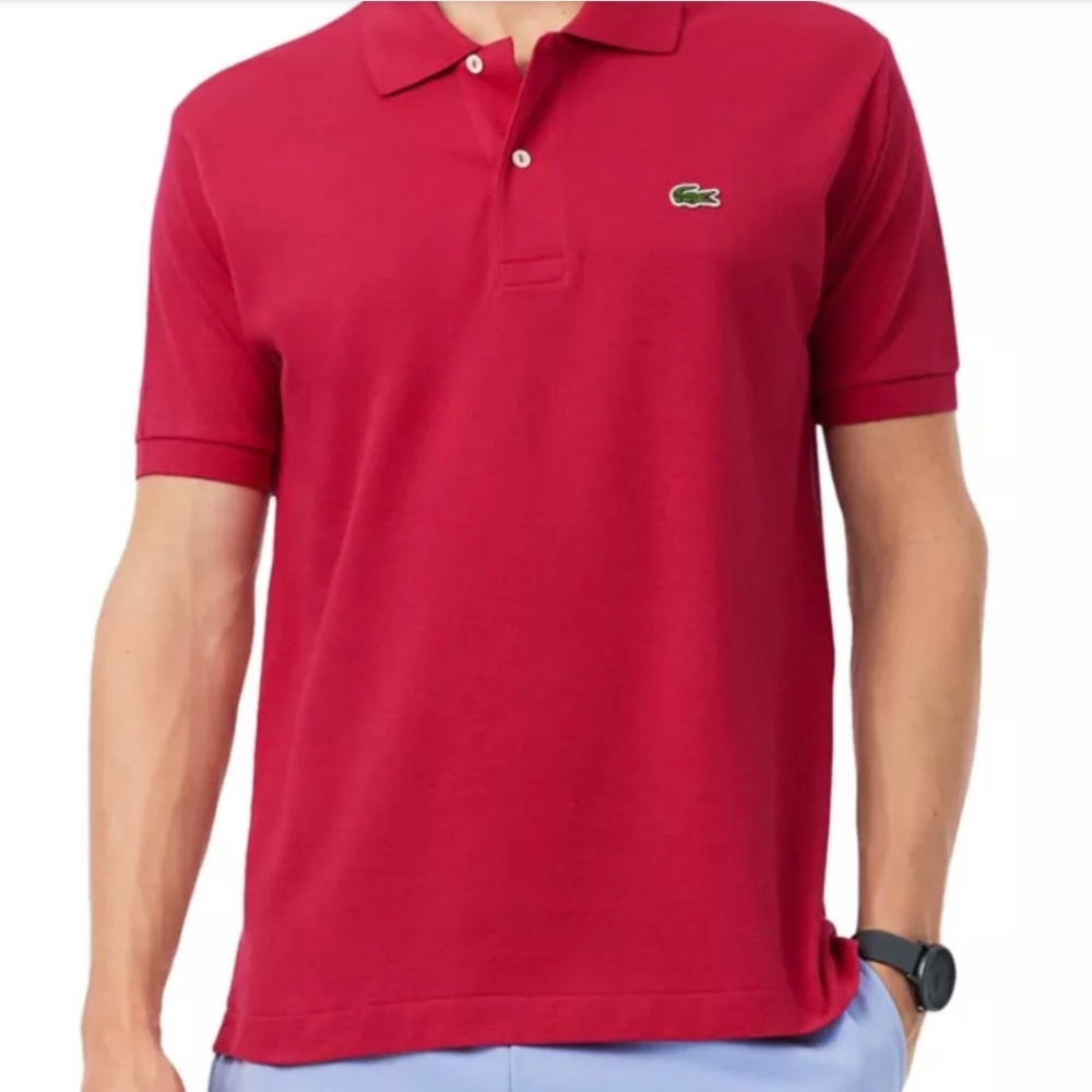 Lacoste Polo Shirt Men's Sport Short Sleeve Cotton Pink Size 5 / Large US